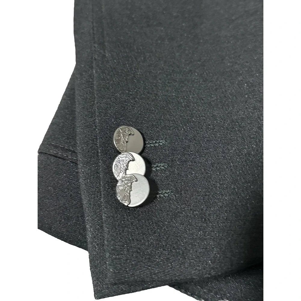 Versace Collection Men's Black Blazer Medusa Patch EU‎ 48 US 38 New